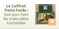 Le Coffret Pasta Facile : tout pour faire les vraies pâtes à la tomate.