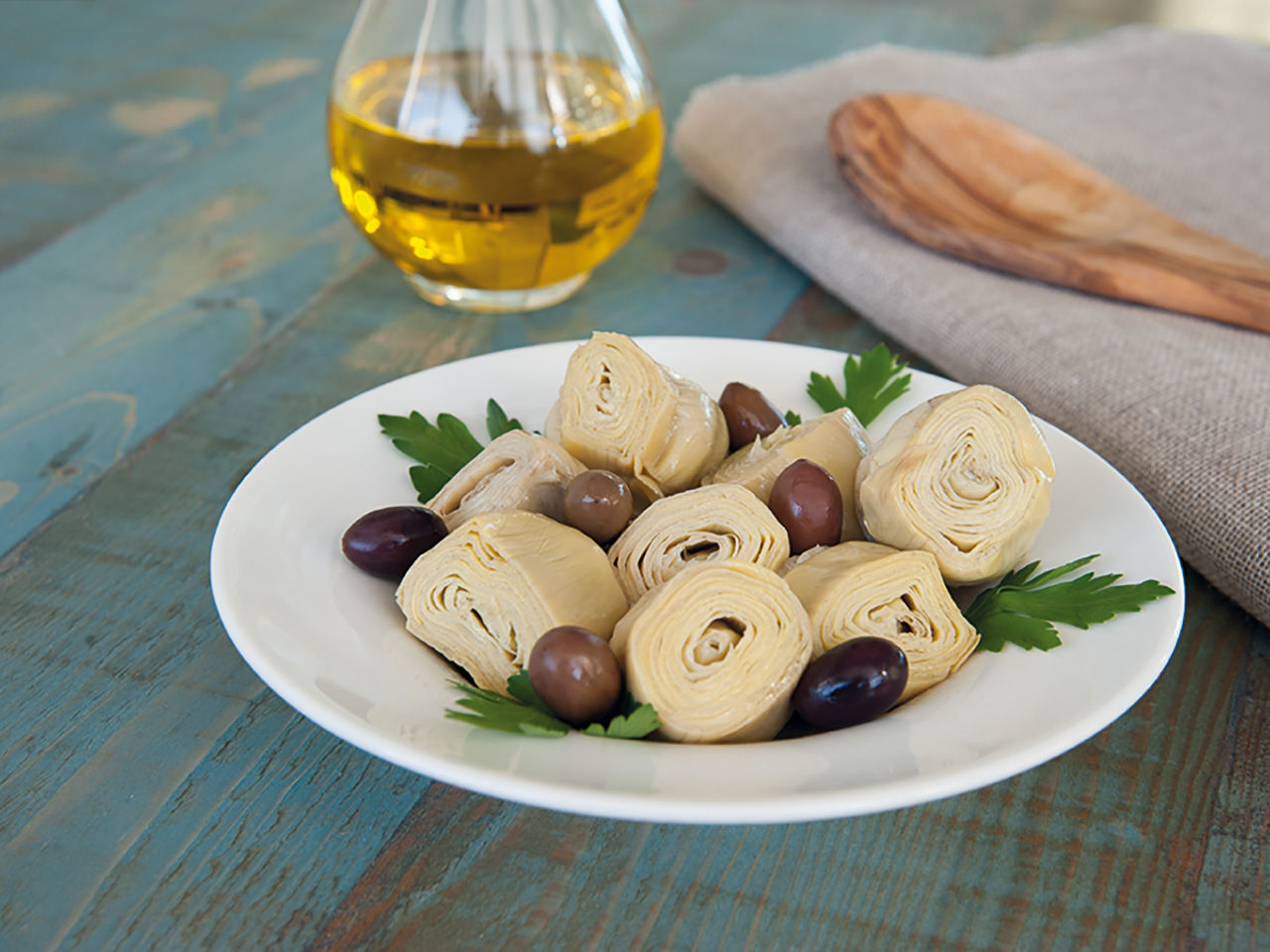 Coeurs d'artichauts avec olives