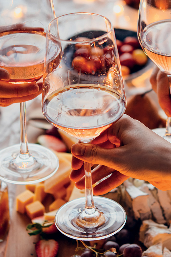 Verre de vin rosé