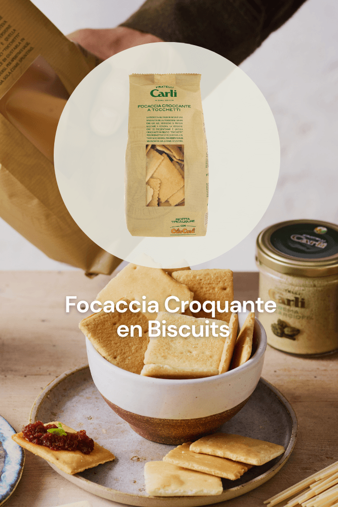Focaccia Croquante en Biscuits