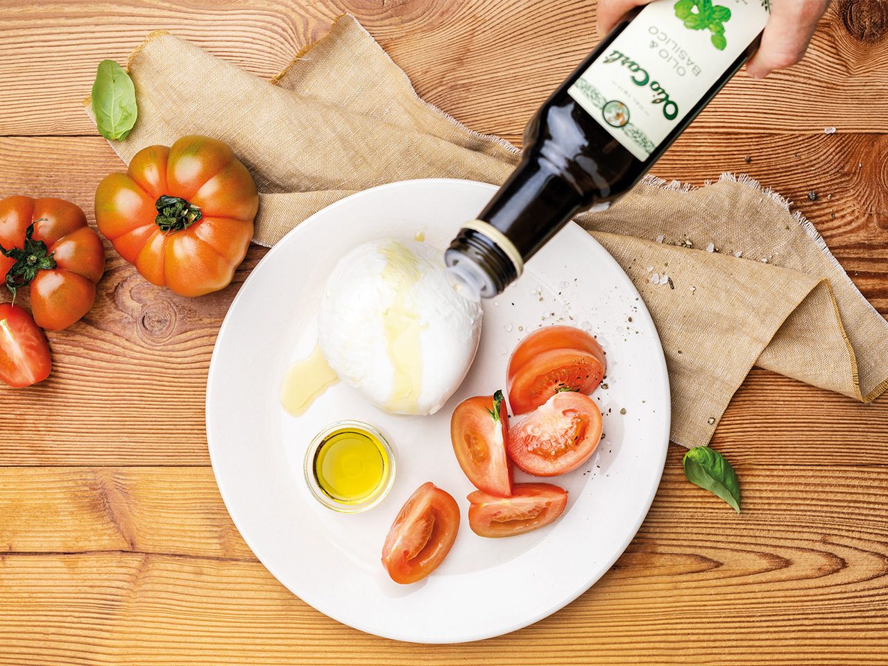 Tomates et mozzarella