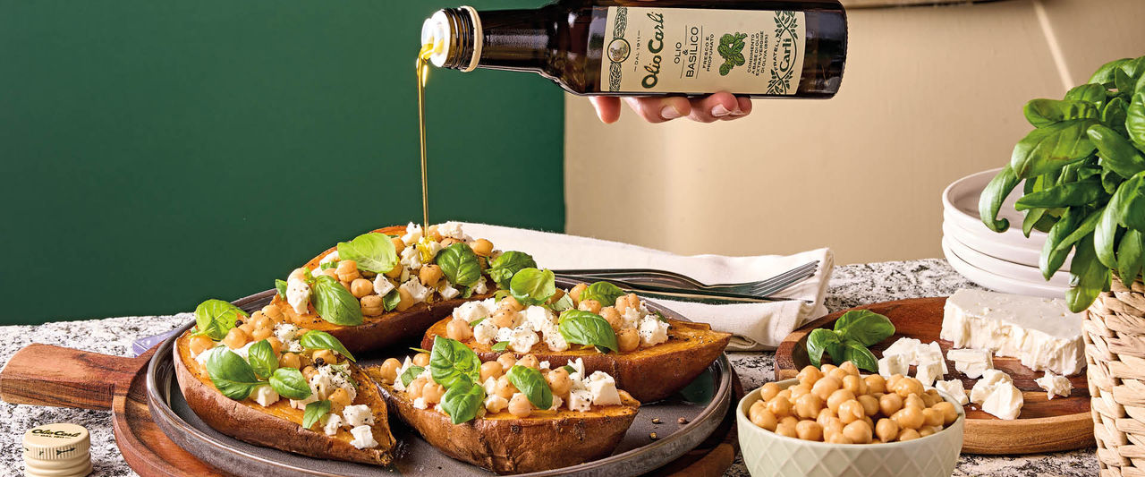 bouteille de huile pour faire des bruschetta