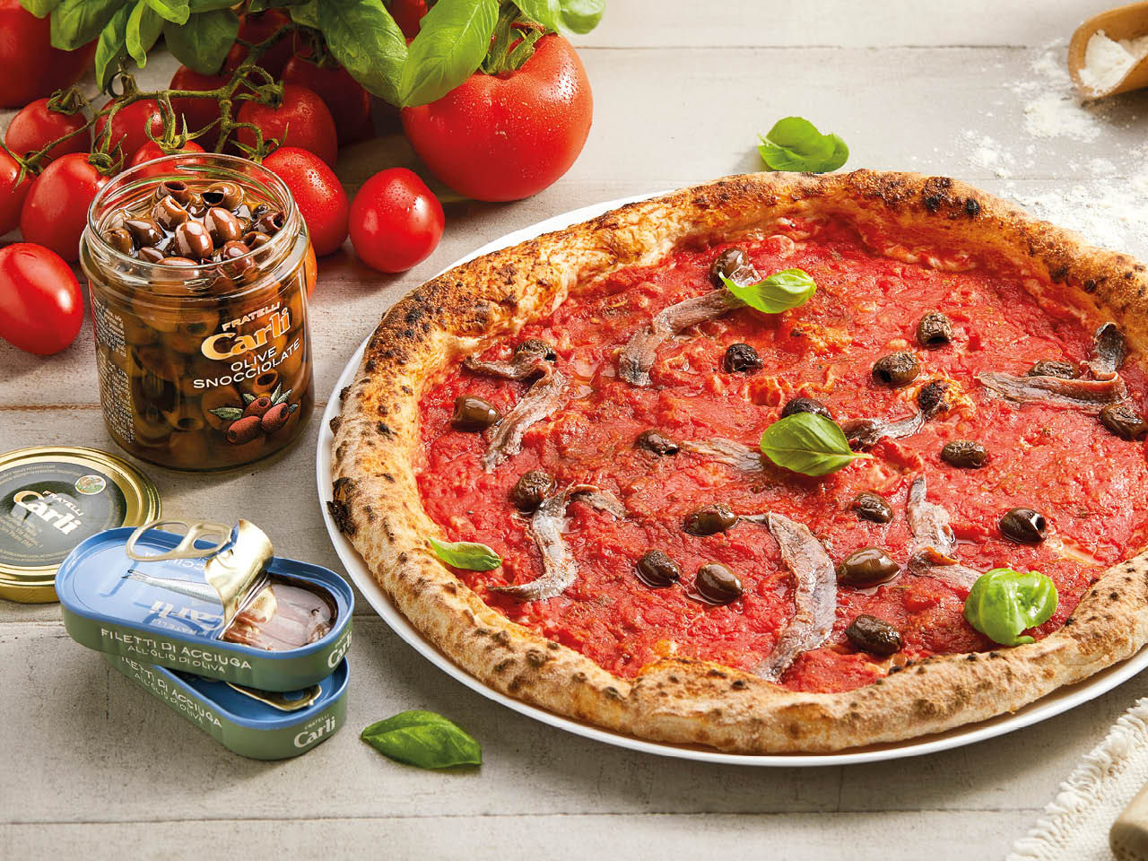 pizza avec anchois