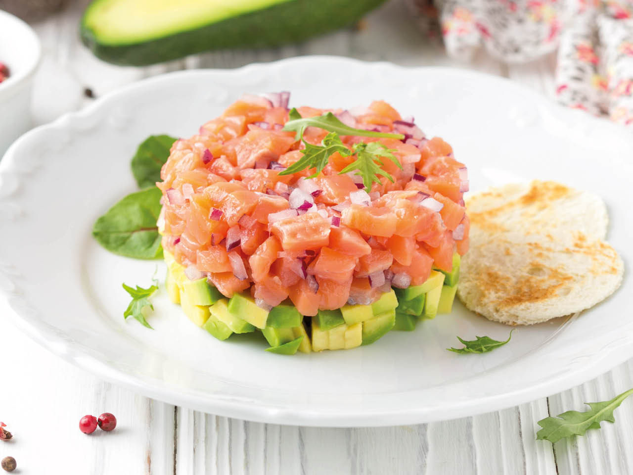 Tartare de saumon à l’avocat