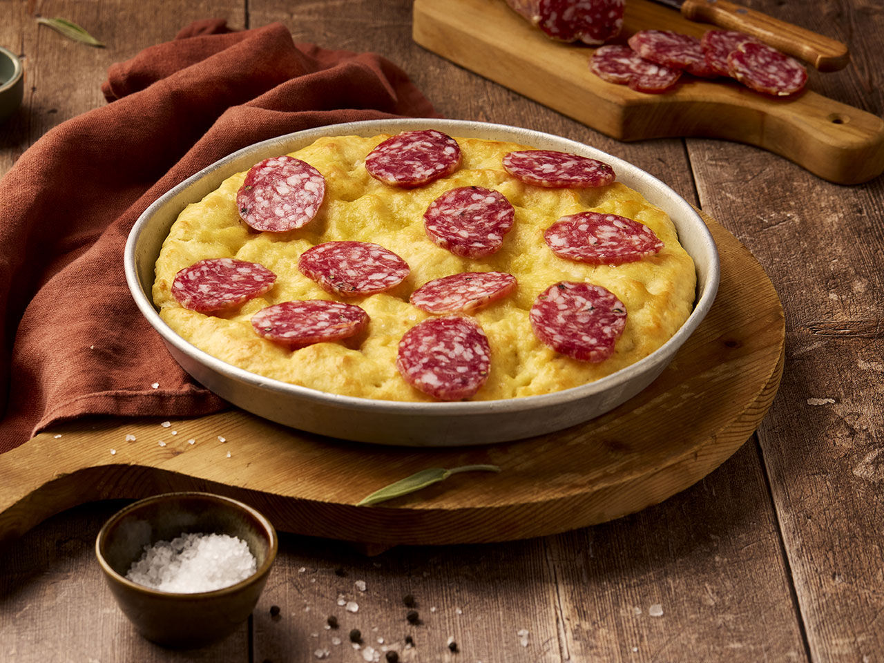 Focaccia et Salami