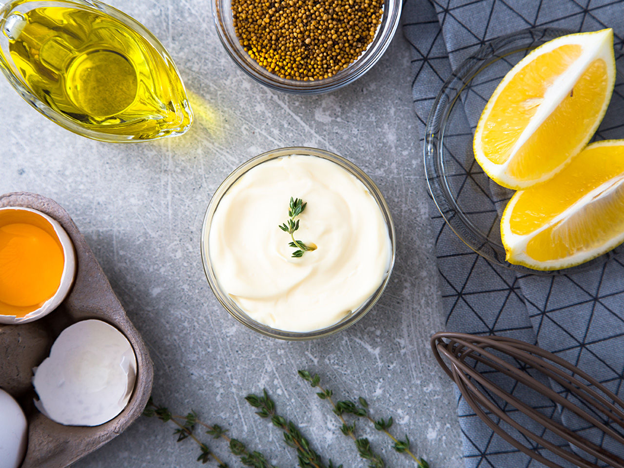 Mayonnaise et ingrédients