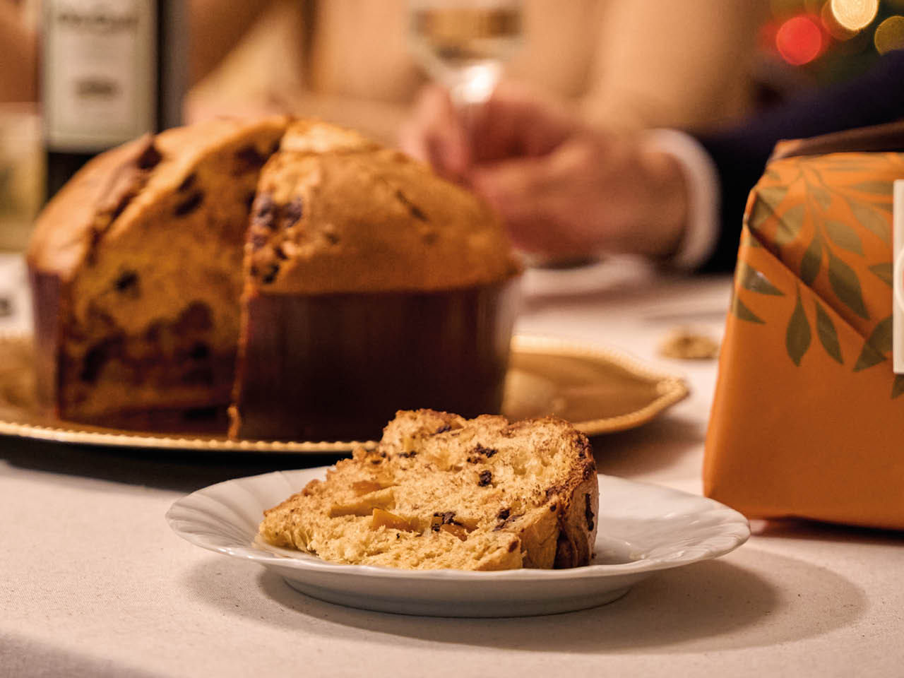 Panettone avec orange et chocolat