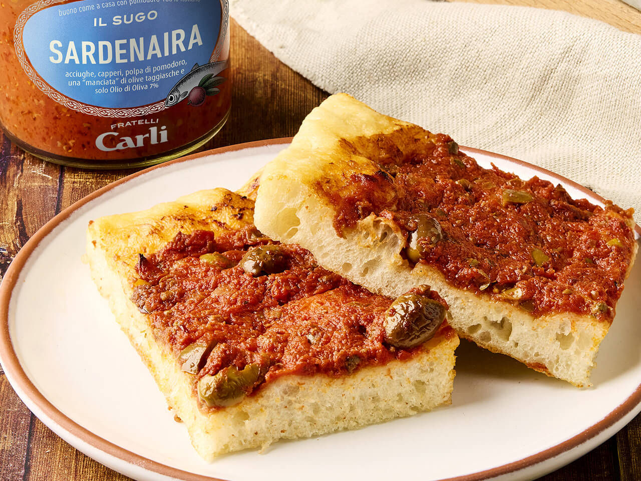 Pizza avec Sauce Sardenaira