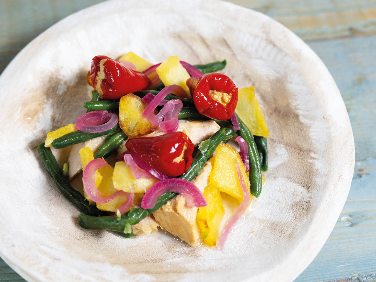 salade avec piments farcis