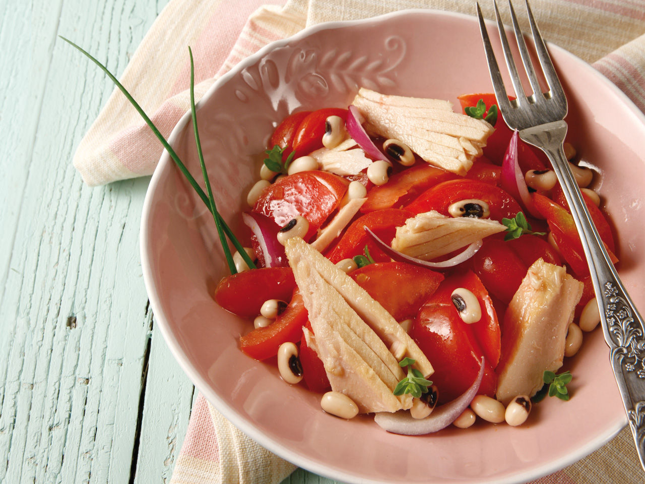 salade de tomates et de thon