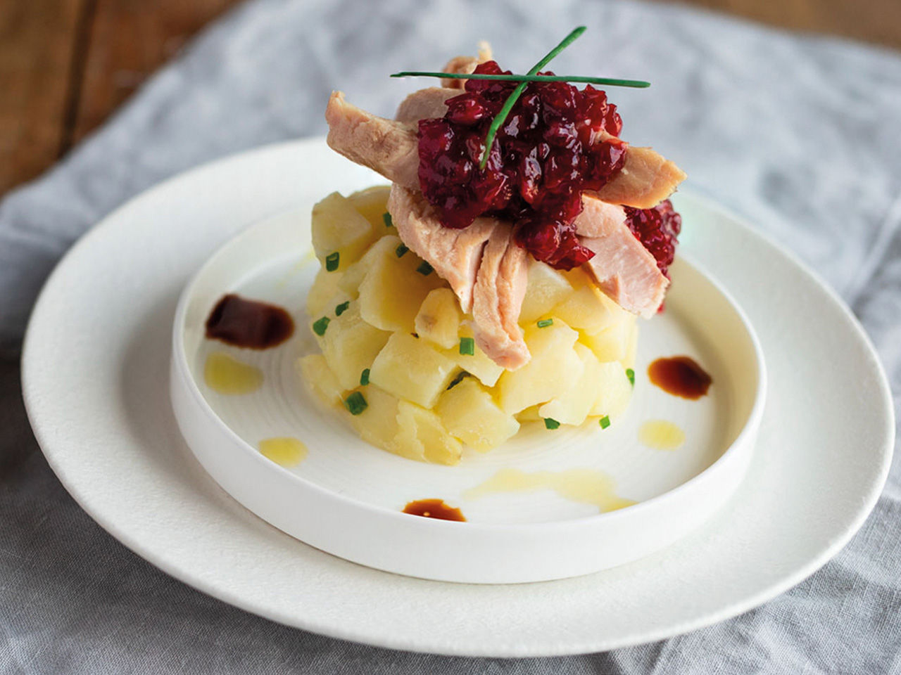 Pommes de terre et ventrèche de thon