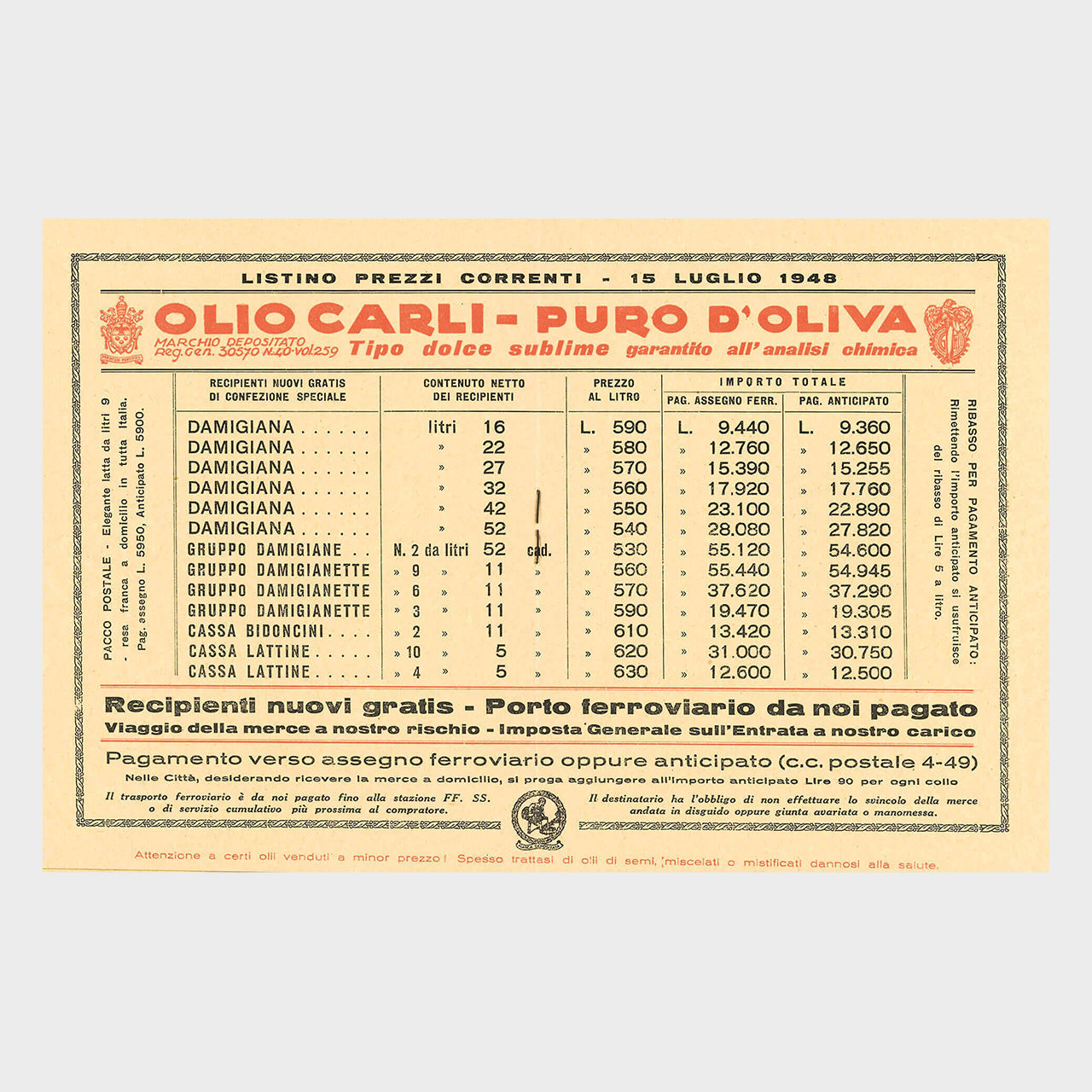 Le premier catalogue après la guerre