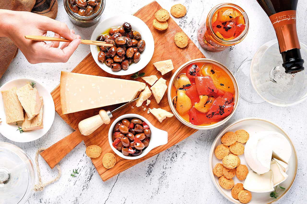 Apéritif préparé avec les spécialités Fratelli Carli